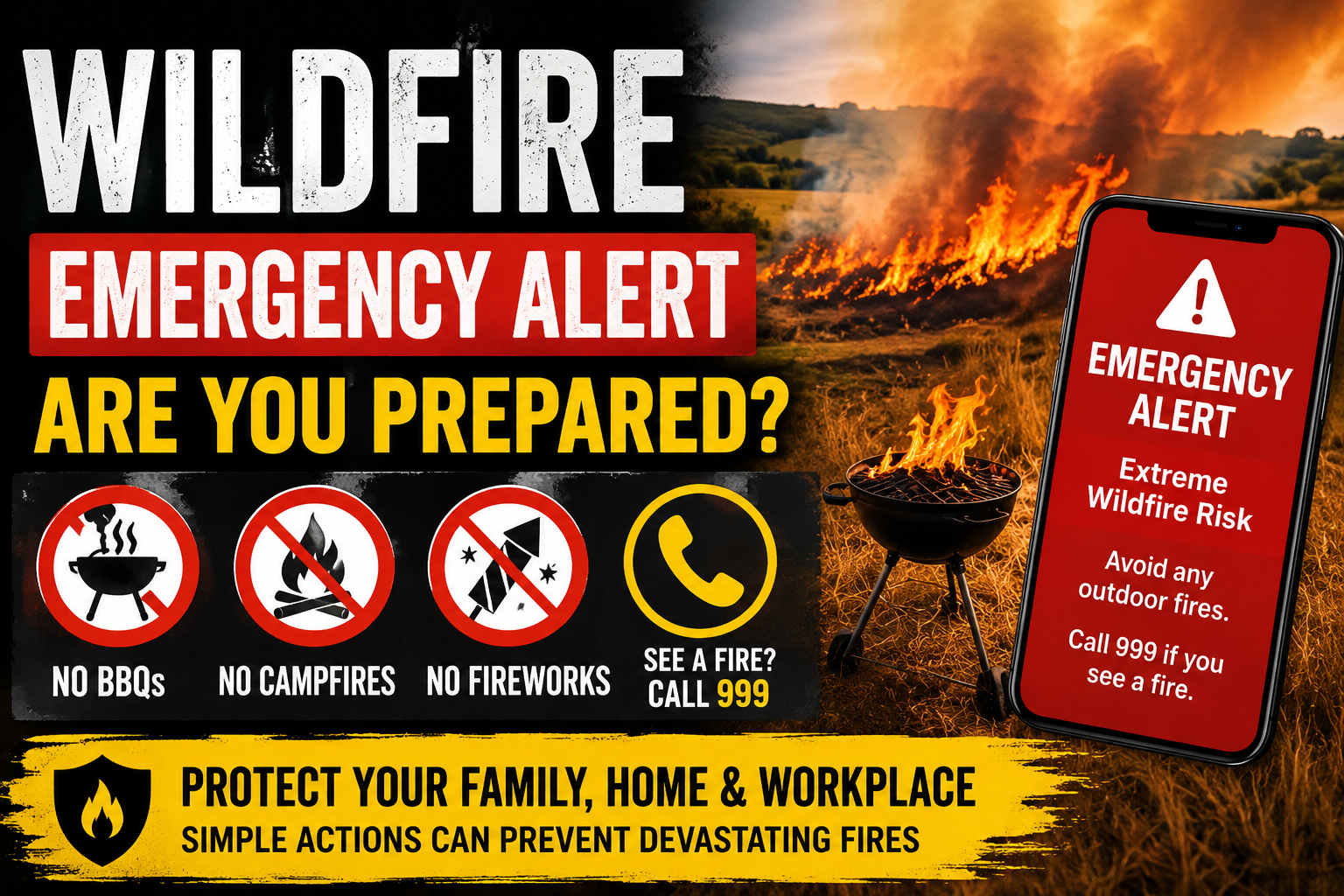 UK Wildfire Emergency Alert: How to Protect Your Family, Home and Workplace